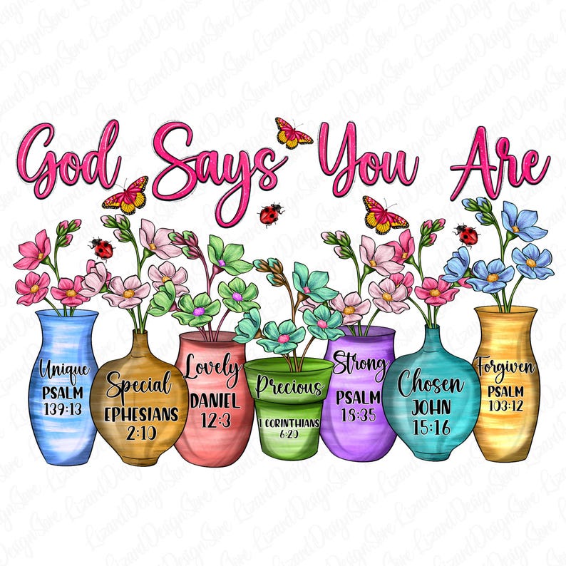 God Says You Are Unique Png Sublimation Design Download, Christian Png ...