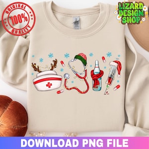 Christmas Nurse Hat Png, Nurse Png, Christmas Nurse Png, Nurse Life Png, Merry Christmas Png, Nursing Png Sublimation, Nurse Christmas Shirt