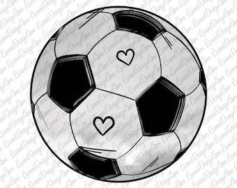 Diseño PNG de sublimación de balón de fútbol, diseño de balón de fútbol, balón de fútbol de sublimación PNG, dibujado a mano, descarga de diseño de sublimación