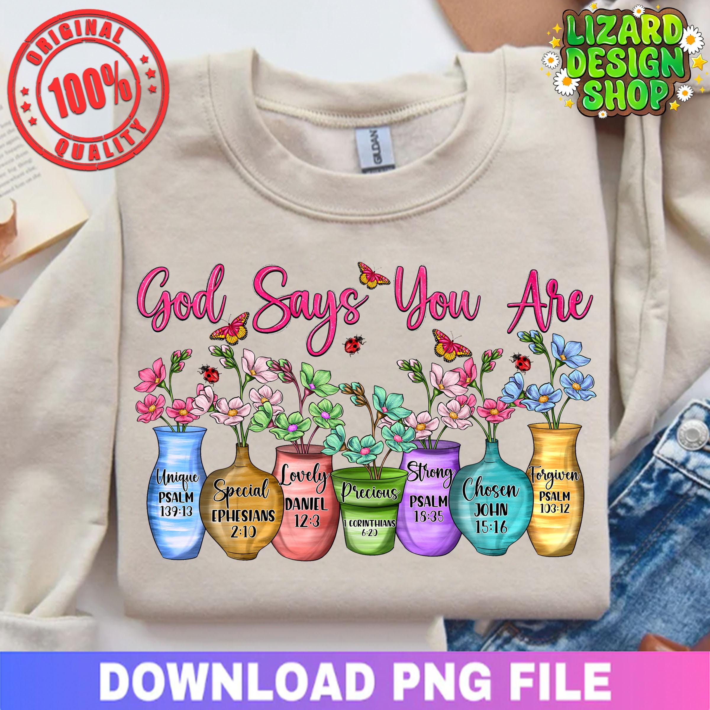 God Says You Are Unique Png Sublimation Design Download, Christian Png ...