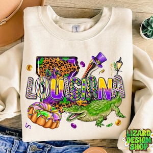 Louisiana Mardi Gras Png sublimation design download, Happy Mardi Gras png, Louisiana png, sublimate designs download