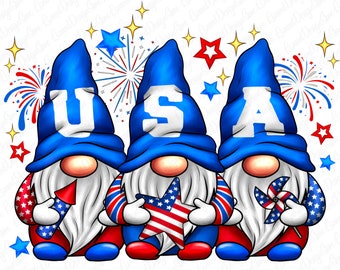 Usa Gnomes Png Sublimation Design, Usa Flag Hearts And Gnomes Png, 4th Of July Png, American Gnomes Png, Gnomes Png Digital Downloads