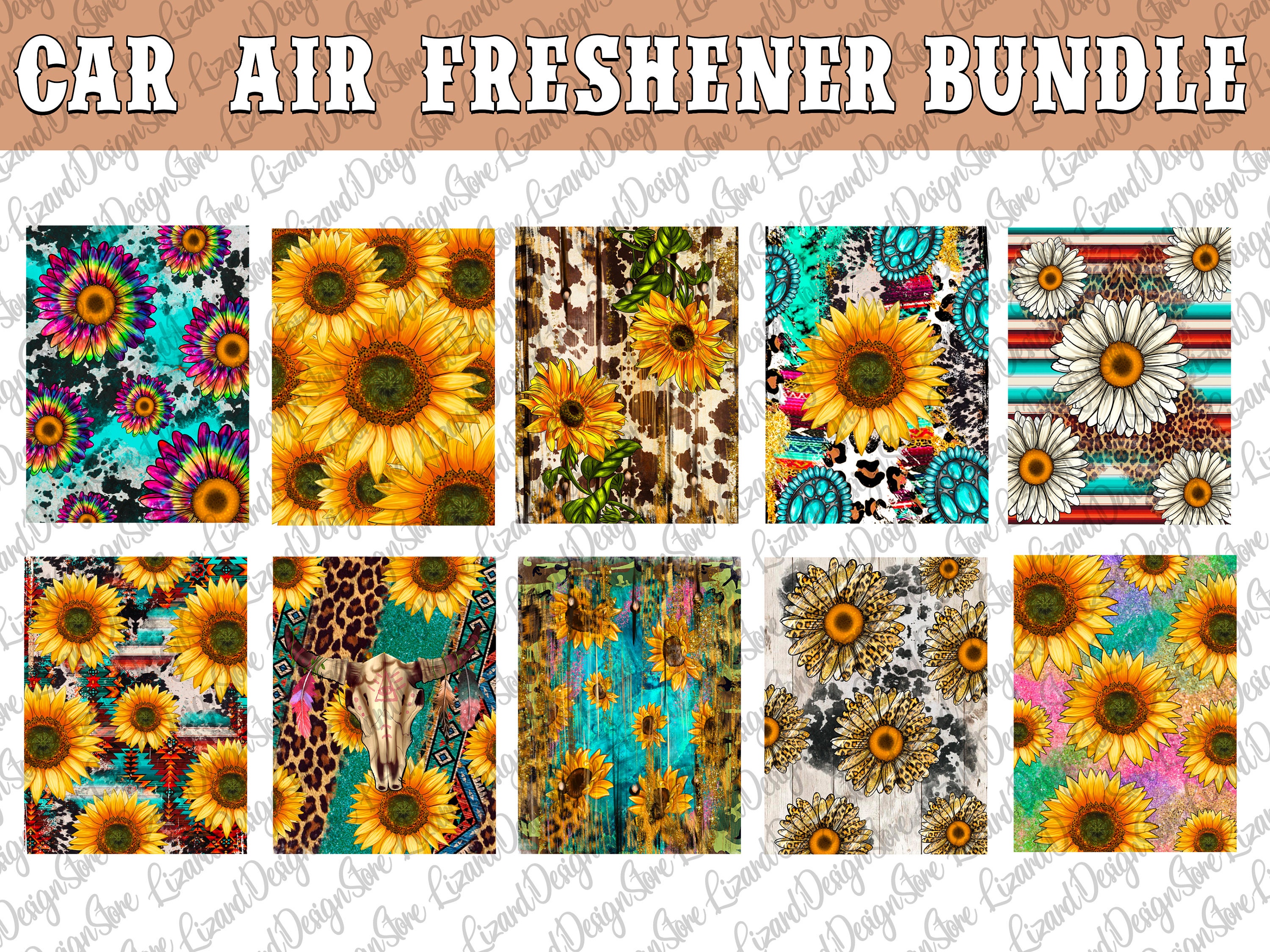 Finphoon 50 Pieces Sublimation Air Freshener Blanks, Air Freshener Car  Scented H