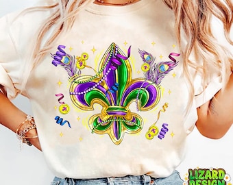 Mardi Gras Fleur De Lis Png Diseño de sublimación, Mardi Gras Png, Fleur De Lis Design Png, Diseño occidental Mardi Gras Png, Descargas digitales