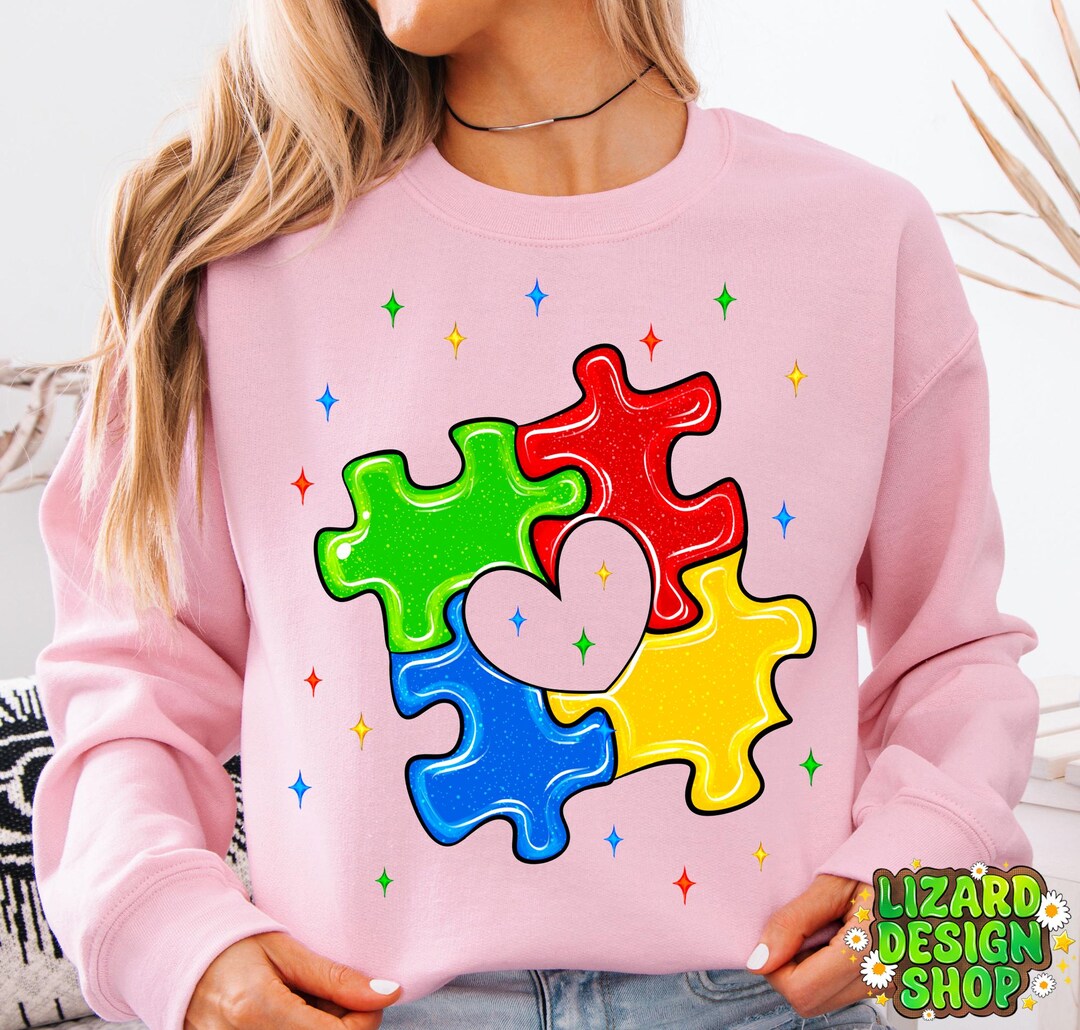 Autism Puzzle Piece Png Sublimation Design Download, Autism Awareness ...