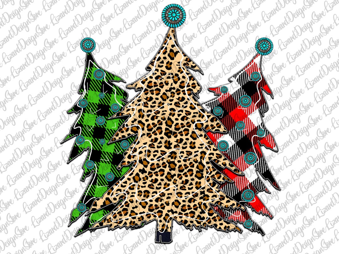 Merry Christmas Tree Png Christmas Tree Leopard Png - Etsy