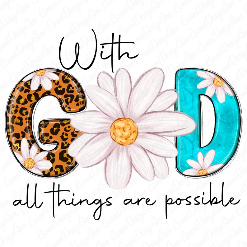 God Christian Png, God Christian Sublimation Designs, Daisy Design ...