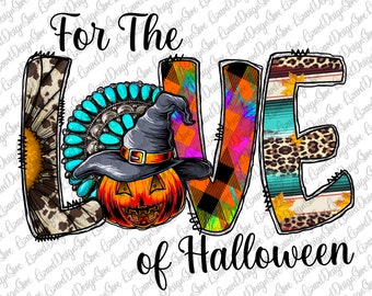 Für Die Liebe Von Halloween Png, Halloween Png, Western Halloween Png, Serape, Edelstein, Leopard, Rindsleder, Kürbis Png, Sublimationsdesign