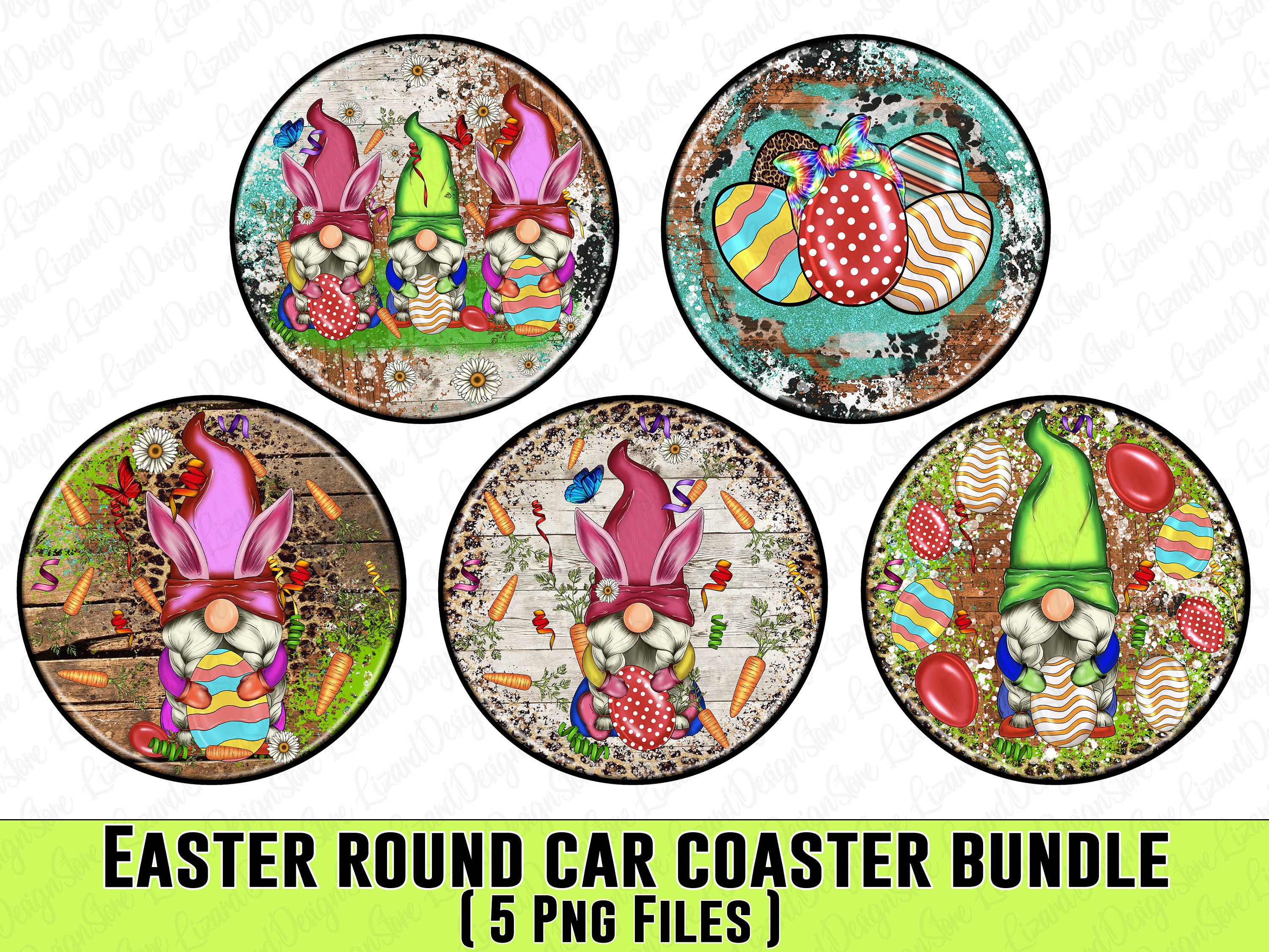 Easter Sublimation Car Coasters
