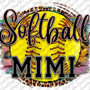 Softball mimi png, Leopard Softball Mimi Design, Sports Design, Hand Drawn PNG, Sublimation Design Download, Digital Download