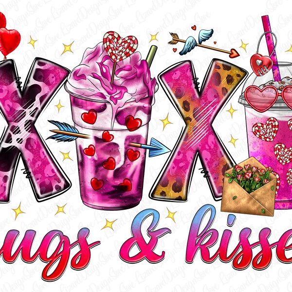 Valentine's Day Xoxo Hugs And Kisses Png  Sublimation Design,Valentine's Day Png,Happy Valentine's Day,Hugs And Kisses Png,Digital Download