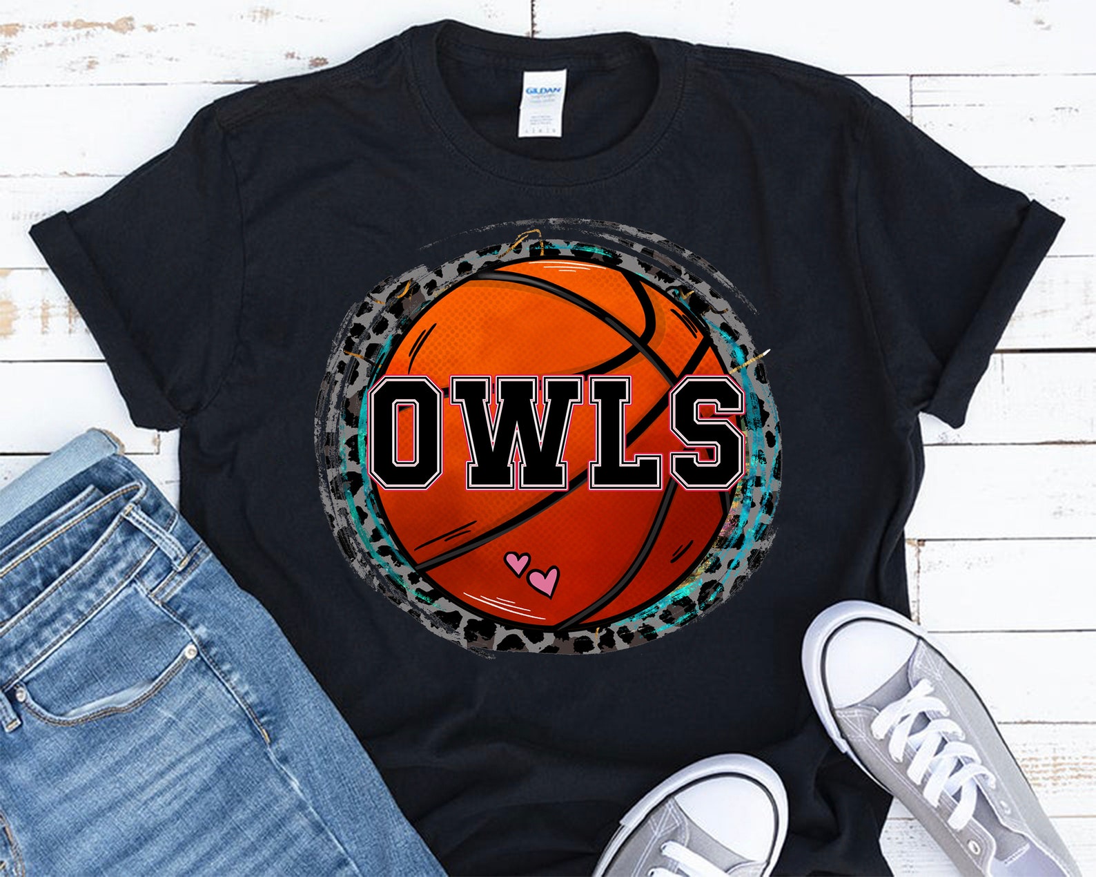 Owls Basketball Design Leopard Owls Basketball Png Turqoise Etsy