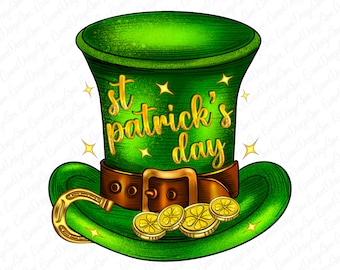 St. Patrick's Day Hat Png Sublimation Design, Saint Patrick hat PNG,  St Patricks Day Digital Download, Leprechaun png image download