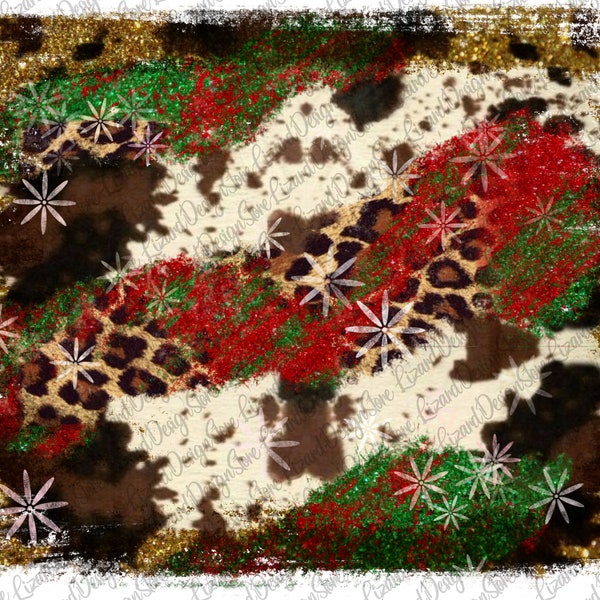 Christmas Leopard Cowhide Background Png, Glitter Background PNG, Christmas Leopard Snowflakes, Christmas Background Png, Christmas Frame