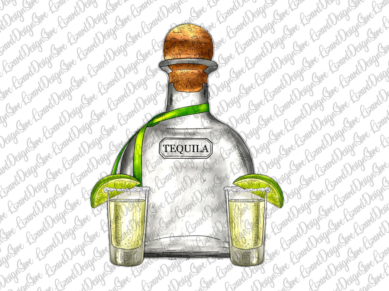 Tequila Bottle Design Png Western Design Mexico Etsy