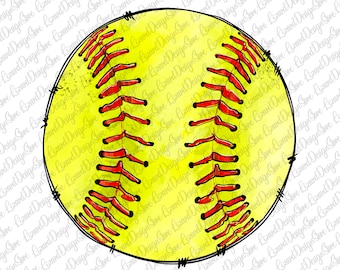 Softball Sublimation PNG Design, Softball  Design, Sublimation Softball  PNG, Hand Drawn, Sublimation Design Download, Digital Download