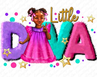 Pequeña diva afro girl png descarga de diseño de sublimación, afro girl png, afro american girl png, lindo afro png, descarga de diseños sublimados