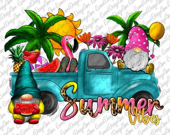 Summer Vibes Truck Sublimation Design, Summer Truck PNG File, I Love Summer PNG File,Summer Truck, Truck Beach, Truck Png, Beach Png