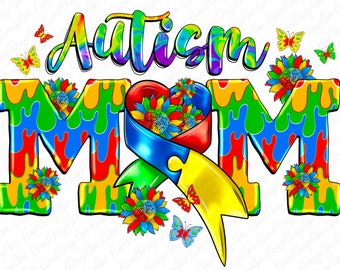Autism mom png sublimation design download, Autism Awareness png, western mama png, Autism puzzle png, sublimate designs download