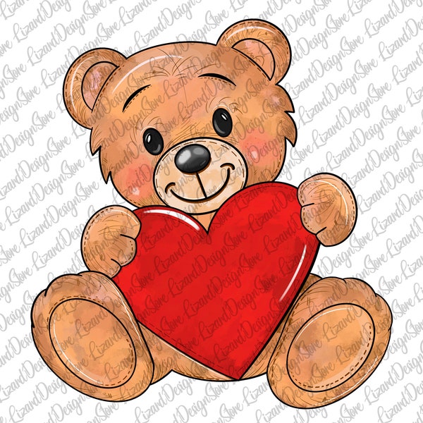 Teddy Bear Png, Teddy Bear Png Sublimation Design, Valentine Love PNG, Valentine's Day Love Png, Love PNG, Love Png Design Downloads