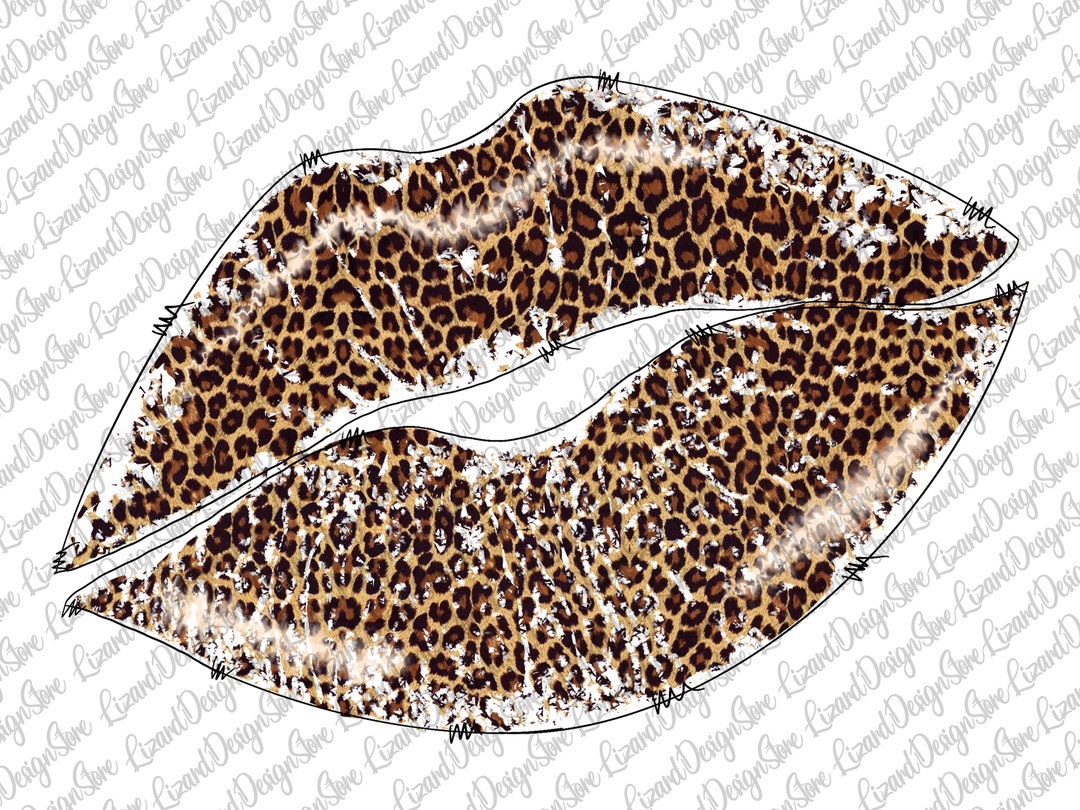 Leopard Lips Png , Leopard Lips Clipart Sublimation Designs Downloads ...