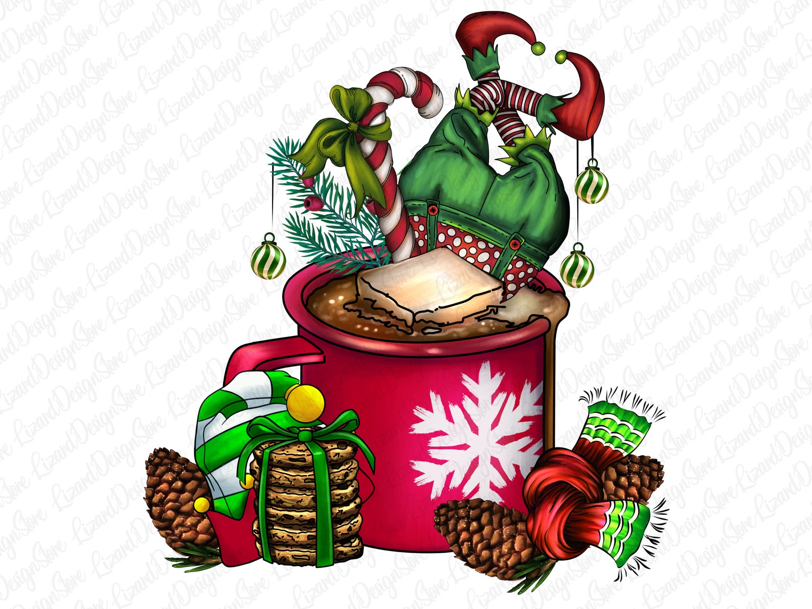 Coffee Cup Elf Png Christmas Png Elf Png Sublimation - Etsy