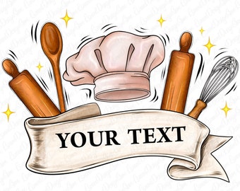 Personalized chef tools png sublimation design download, kitchen png, chef png, cooking png, sublimate designs download