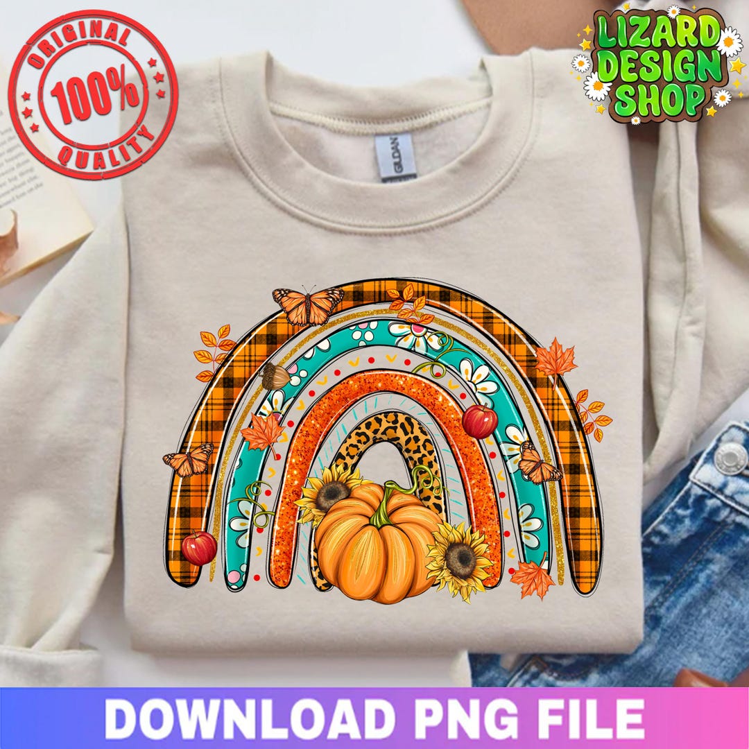 Fall Rainbow Png Sublimation Design Download, Cozy Season Png, Fall ...