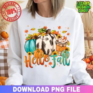 Hello Fall Pumpkin PNG, Pumpkins Checkered, Autumn Leopard Png, Fall Vibes png, Instant Download, Leopard Pumpkin PNG, Cowhide Pumpkin