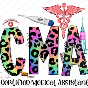 CMA Certified Medical Assistant Western Png Sublimation Design Download ...