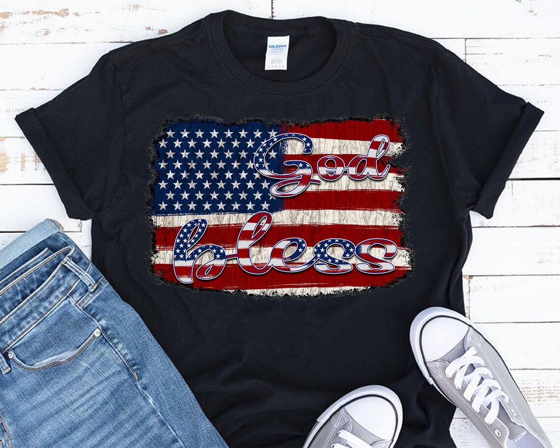 God Bless Png God Bless America 4th of July PNG Patriotic - Etsy