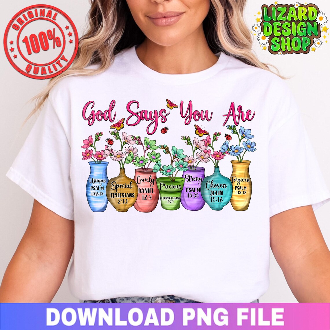 God Says You Are Unique Png Sublimation Design Download, Christian Png ...