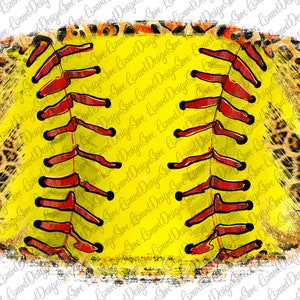 Leopard Distressed Softball Splash Frame, oftball Background, Background PNG Design , Softball Design, Sublimation Design
