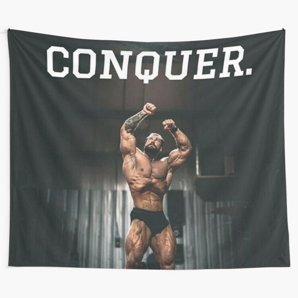 Chris Bumstead - CBUM GYM Motivation Tapestry, Bodybuilding Workout Wall Tapestry, Meme Tapestry