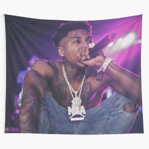 NBA Youngboy Aesthetic Wall Tapestry, Youngboy Never Broke Again Tapestry, Youngboy Rapper Wall Tapestry