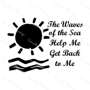 The Waves Of the Sea. One color and Multicolor