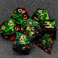 Green Black Resin DND Dice Set, Green Sharp Edge D&D Dice Full Set, Dungeons and Dragons Polyhedral RPG, D20 Dice, DND Gift, Birthday Gift product logo