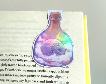 Meowgical Potion | Magnetic Bookmark | holographic, waterproof