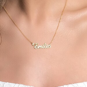 Custom Name Necklace, Cursive Name Necklace, Silver Name Necklace, Necklace for Women, Personalised Jewellery, Gift for Her, Bridesmaid Gift Font 2