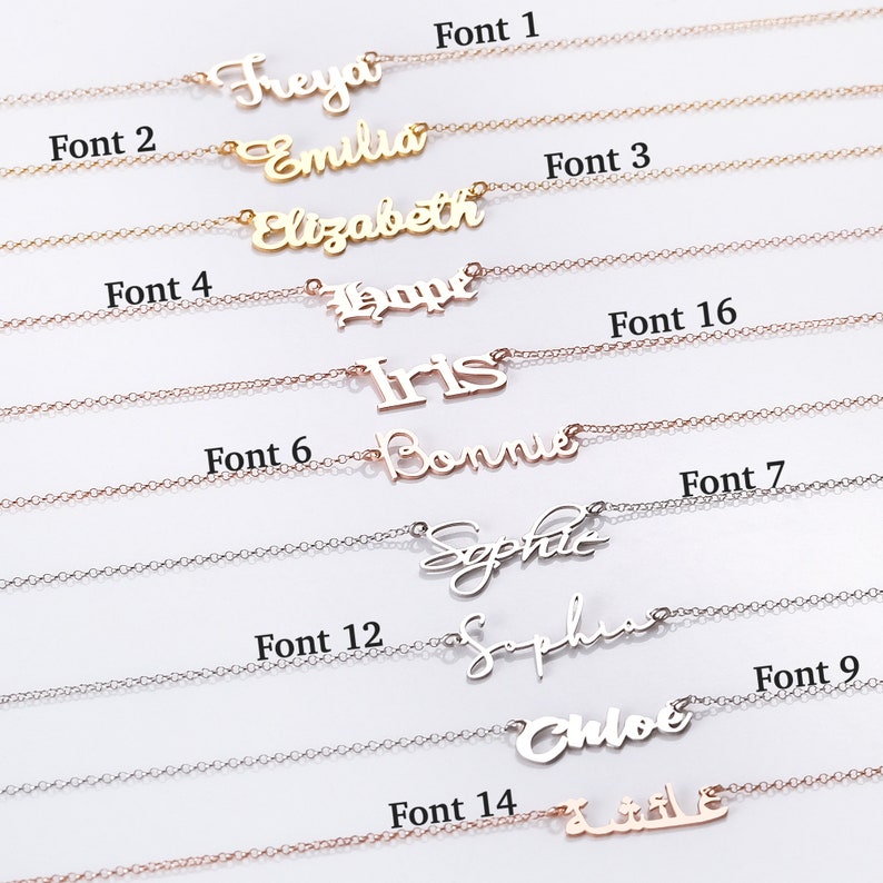 Custom Name Necklace, Cursive Name Necklace, Silver Name Necklace, Necklace for Women, Personalised Jewellery, Gift for Her, Bridesmaid Gift image 10