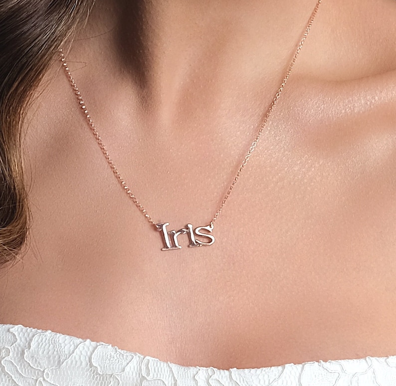 Custom Name Necklace, Cursive Name Necklace, Silver Name Necklace, Necklace for Women, Personalised Jewellery, Gift for Her, Bridesmaid Gift image 8