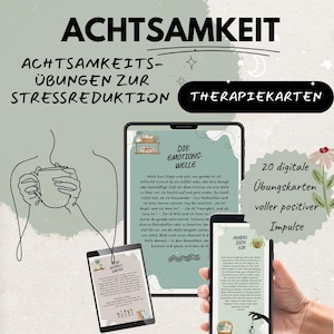 Mindfulness - Therapy cards with mindfulness exercises for stress reduction