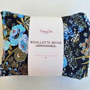 Borsa dell'acqua calda cervicale asciutta e rimovibile, riempita con semi di lino biologici.