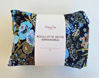 Bouillotte cervicale sèche déhoussable , en graines de lin BIO .