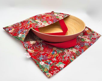 Pie bag Flat holder in reversible fabric