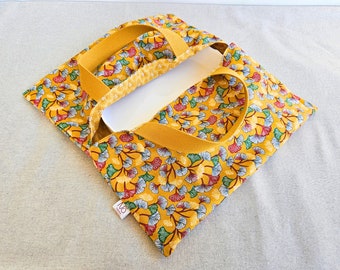 Pie bag Flat holder in reversible fabric