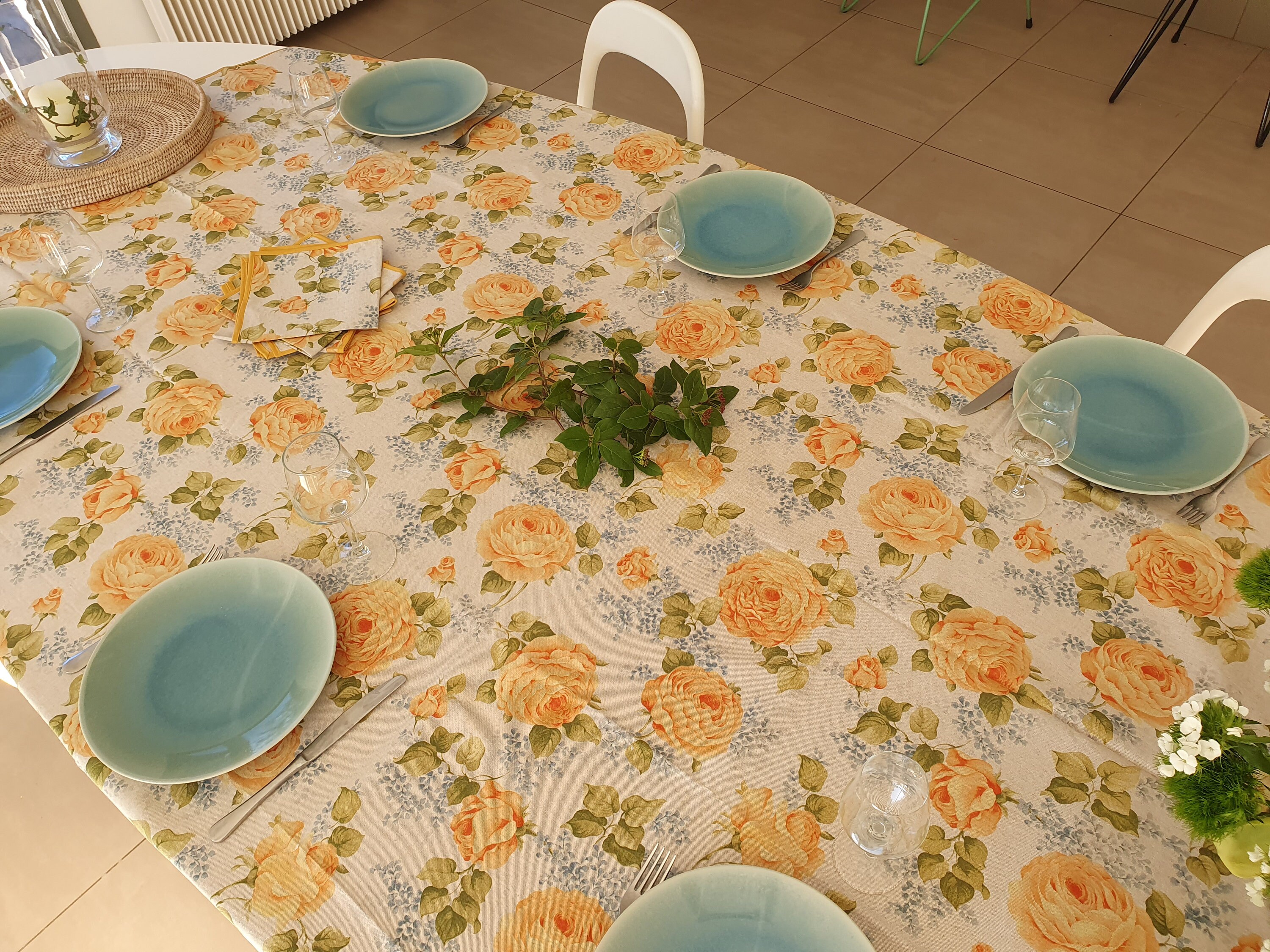 Nappe Ronde Décorative Style Romantique