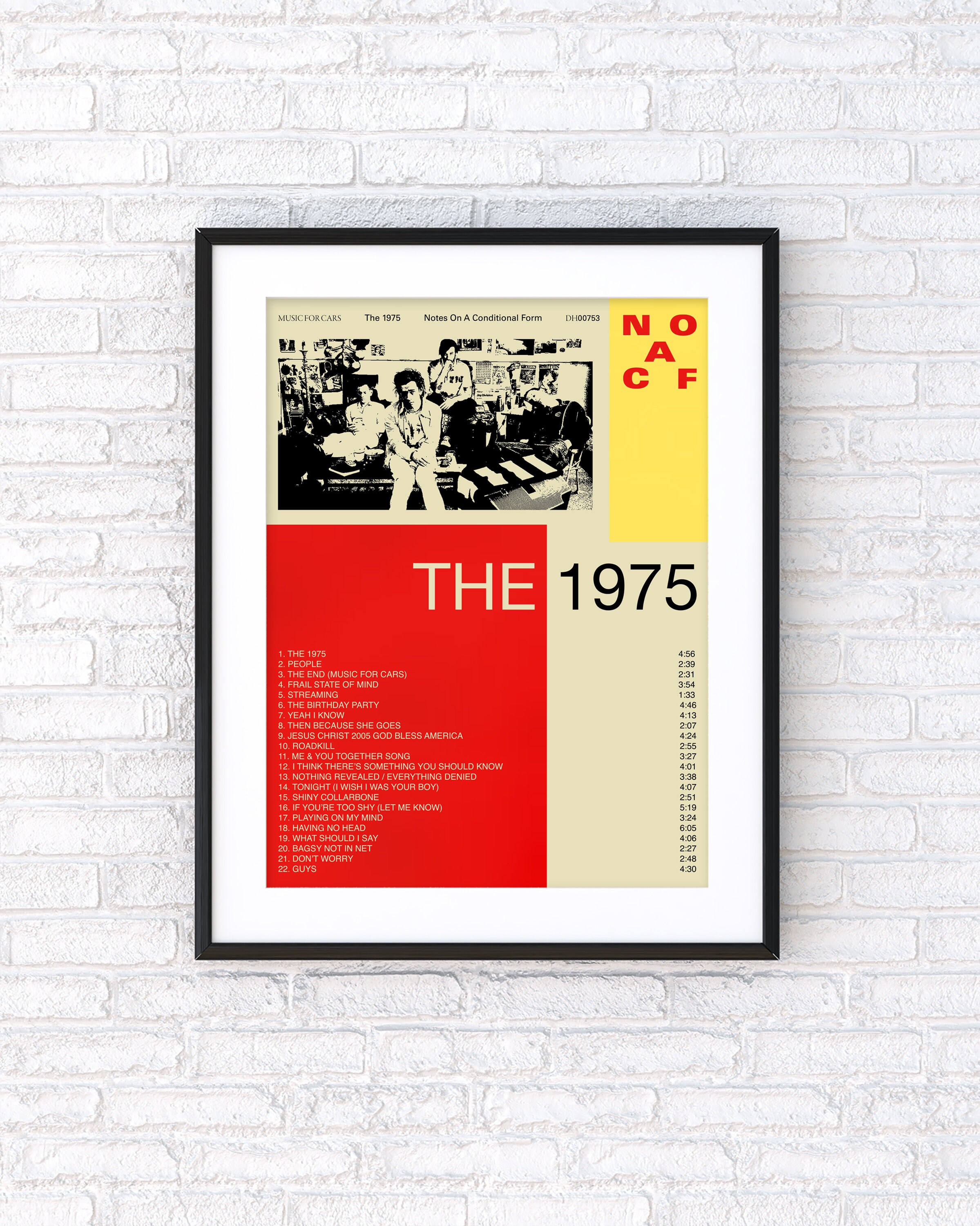 The 1975 | Notes On A Conditional Form Album | Digital Poster Print ...
