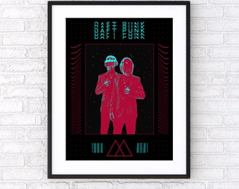 Daft Punk Tribute 1993 - 2021 | Digital Poster Print [DIGITAL DOWNLOAD]