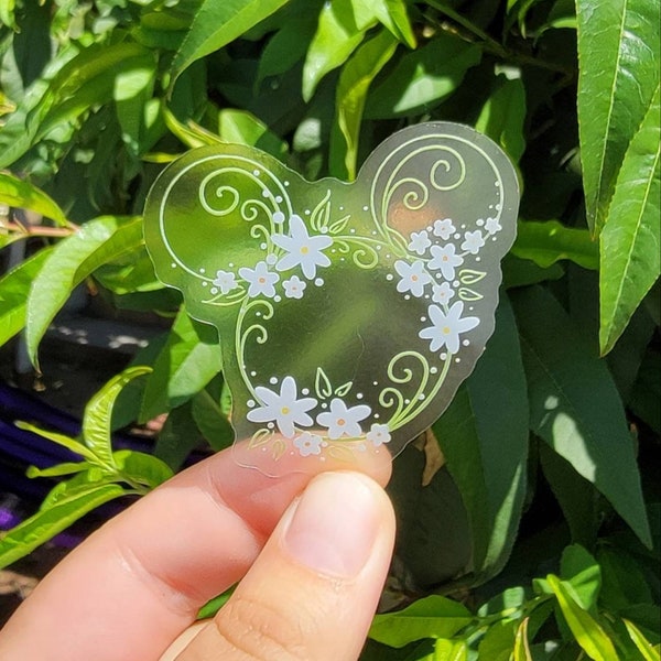 Sping Daisies Wreath Transparent Sticker